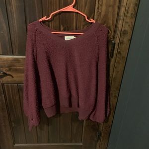 Maroon popcorn sweater